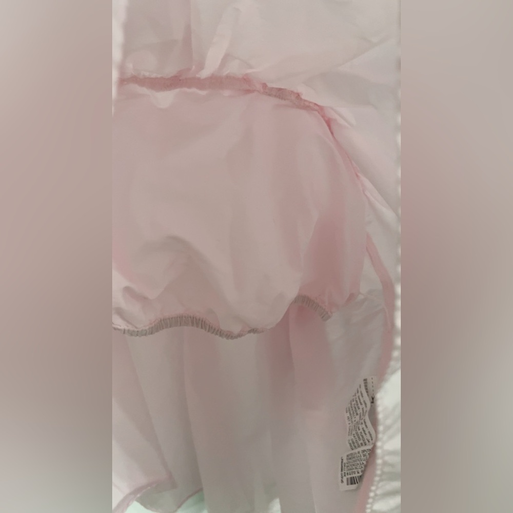 Zara Pink Poplin Ruffled Top - Picture 8 of 9